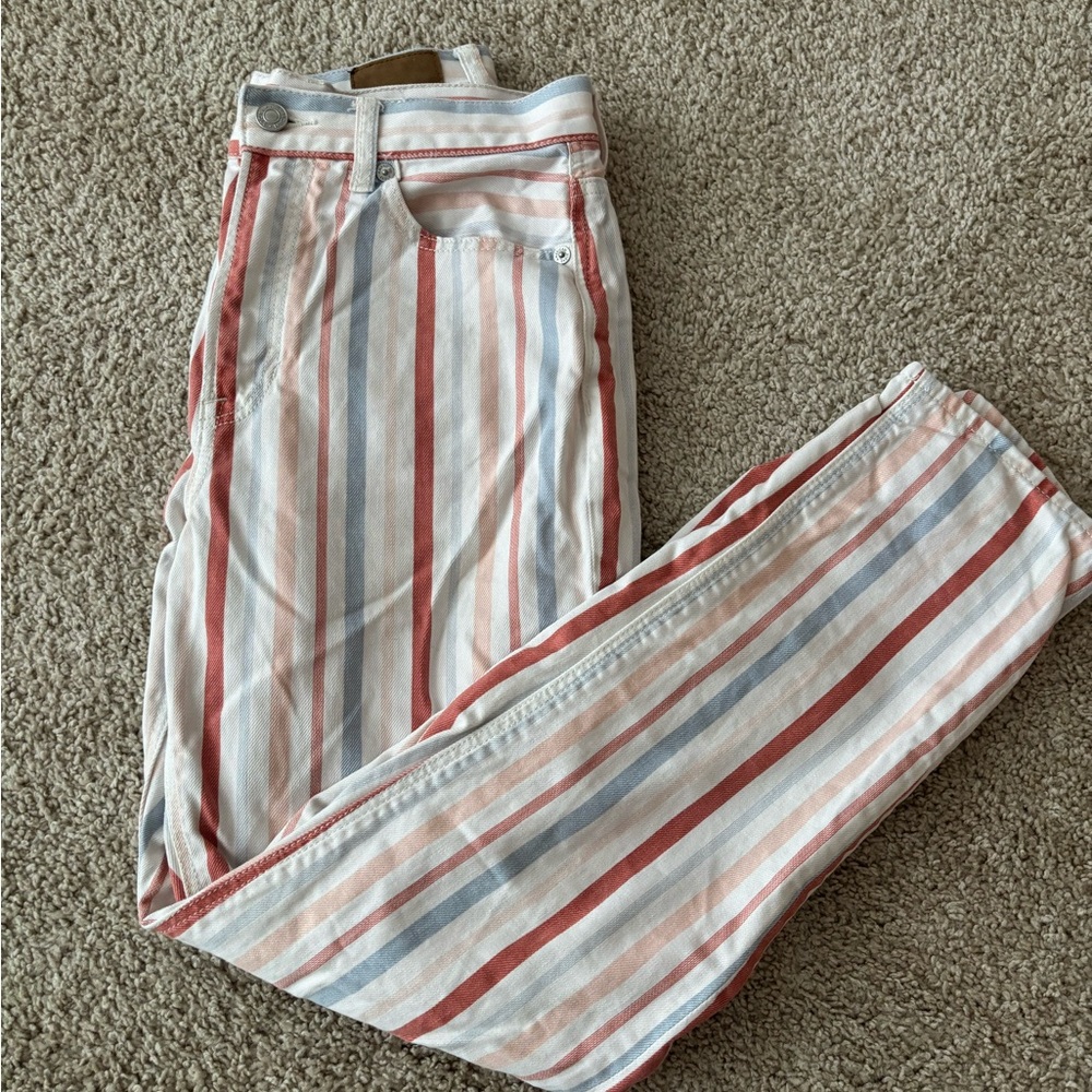 American Eagle Outfitters Striped Mom Jeans